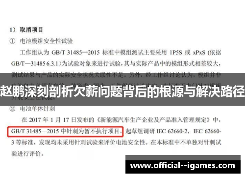 赵鹏深刻剖析欠薪问题背后的根源与解决路径 赵鹏深刻剖析欠薪问题背后的根源与解决路径